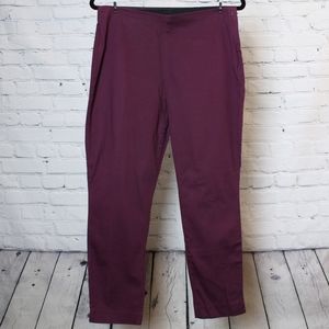 Old Navy Eggplant Side Zip Ankle Pants (12)